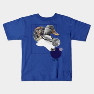 Surreal Planet Duck Astronaut Hidden Message Art Kids T-Shirt